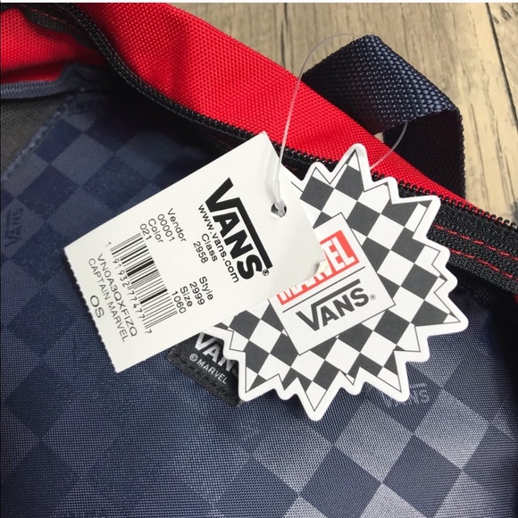 VANS&Marvel Captain Backpack Racing Red AUTHENTIC - Picture 8 of 8